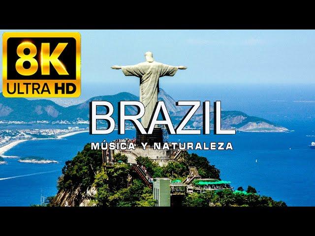 FLYING OVER BRAZIL 8K UHD | Relaxing scenic movie with relaxing music | 8K ULTRA HD VIDEO