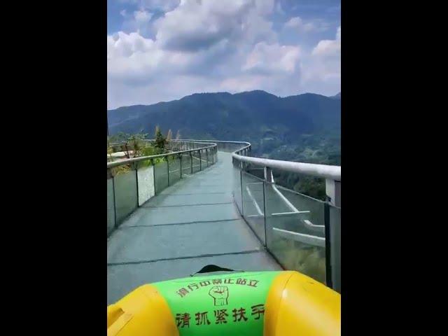 Glass water slide in China