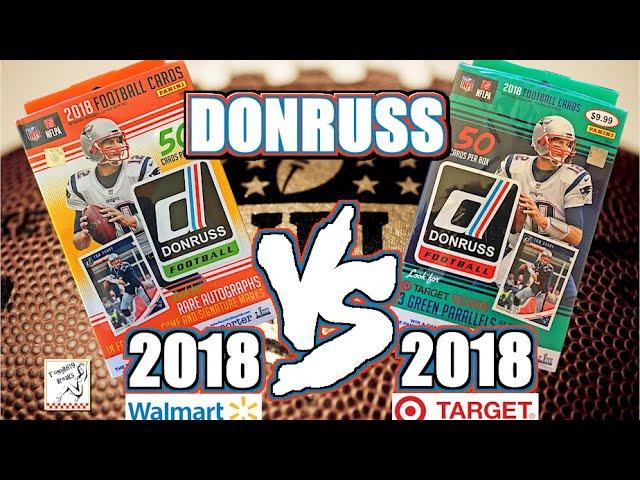2018 Donruss Football Target Hanger Box vs Walmart Hanger Box