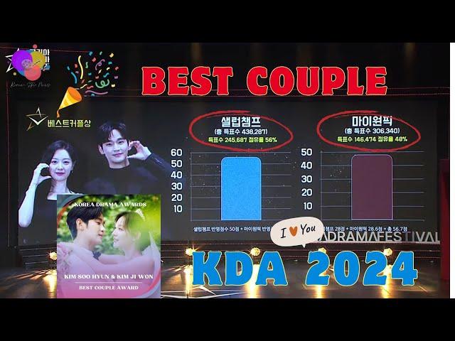 수현 지원, KDA 2024에서 꽃피우다, '두 사람은 커플'#kimsoohyun #kimjiwon #kda