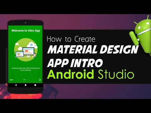 Android Studio Tutorial - How to Create App Intro | Material Design App Intro