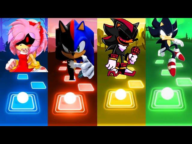 Amy Exe  Sonic Shadow Exe  Shadow Exe FNF  Dark Sonic Exe Tiles Hop EDM Rush