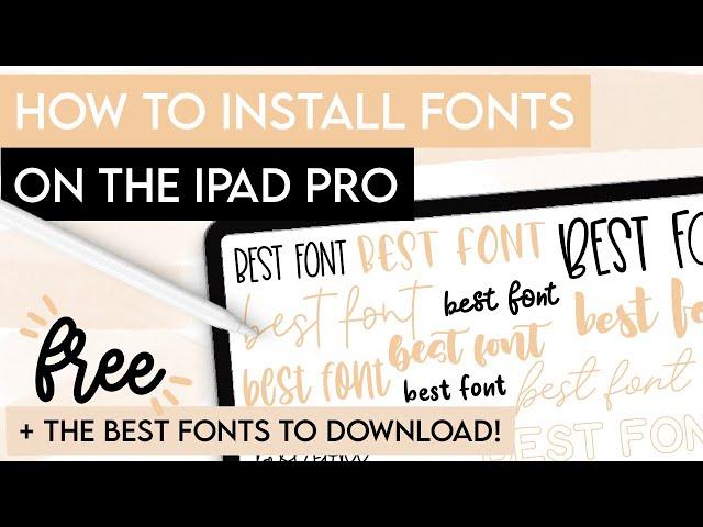 How to Install Fonts on the iPad Pro + BEST free fonts! 