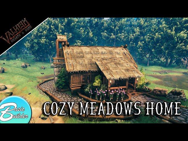 Valheim | How To Build A Cozy Meadows Home | Realtime Building!!!