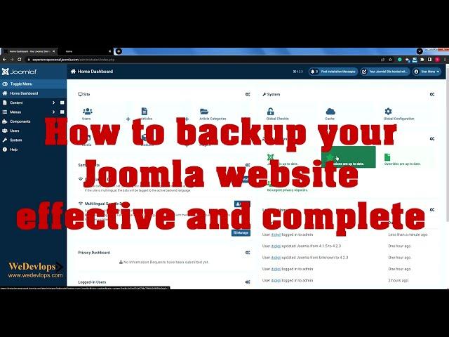 How to backup your Joomla website effective and complete