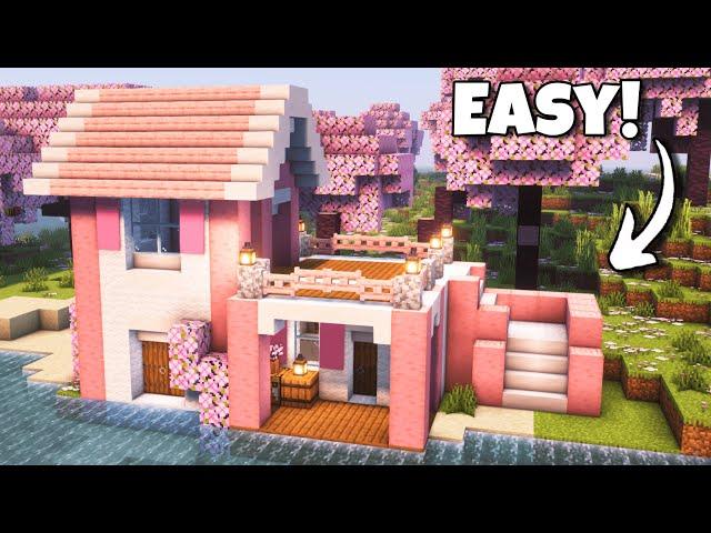 Minecraft: Cherry Blossom Survival House Tutorial 