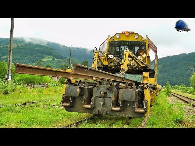 Trenul Robel Train CFR Infrastructura Descarcand Cale Ferata/Unloading Rail Track in Suncuius