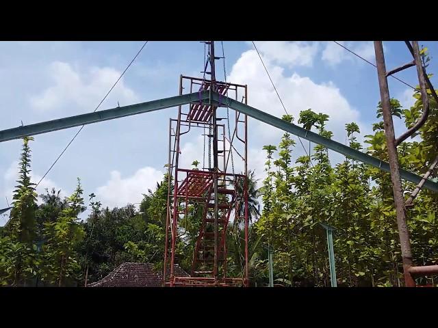 Pemasangan konstruksi baja  (Installation of steel construction at welding workshop in Kaliduren)