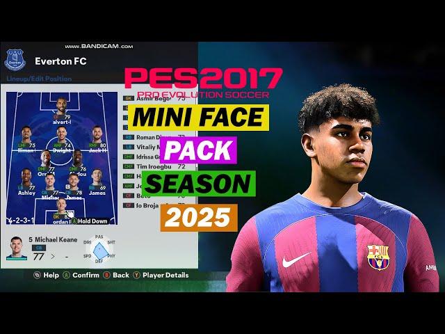 PES 2017 NEW MINI FACE PACK SEASON 2025 AIO