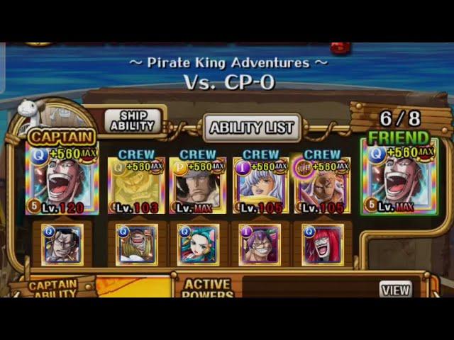 Enel takes down Level 100+ CP-0 PKA! No new units! Easy but long run. OPTC