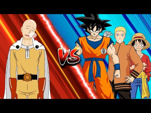 Saitama vs Goku Naruto & Luffy...