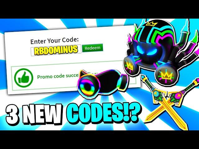 ALL 3 NEW OCTOBER Roblox Promo Codes on ROBLOX 2021! | FREE RB BATTLES DOMINUS ?! (2021)