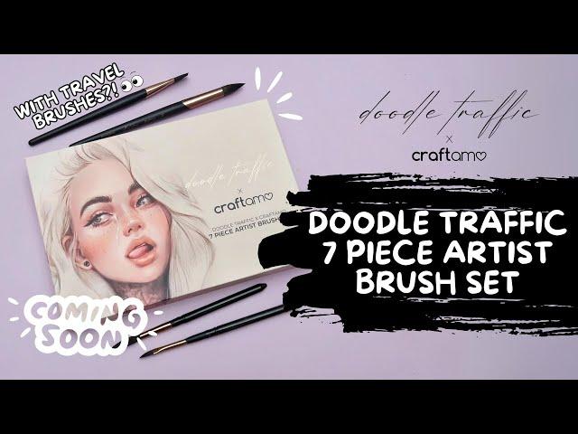 Doodle Traffic X Craftamo Paint Brush Set | Craftamo