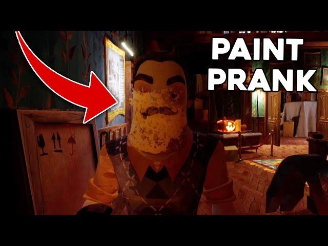 PAINT PRANK on NEIGHBOR | HELLO NEIGHBOR 2 PRANK #shorts