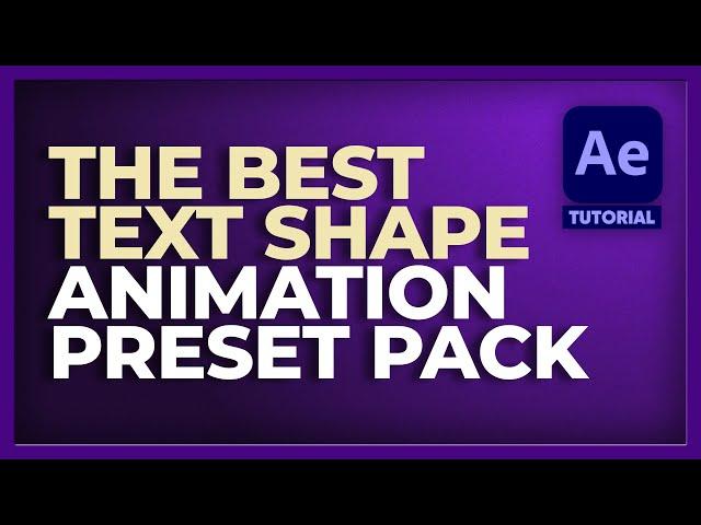 The BEST Custom Text Animation Presets | Adobe After Effects Tutorial