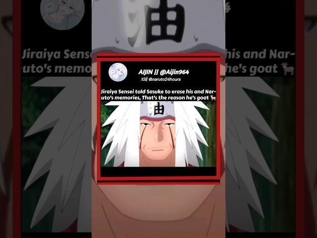 Jiraiya Sensei know everything that's why he is a legend 