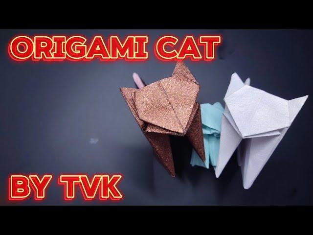 HOW TO MAKE ORIGAMI CAT | EASY ORIGAMI CAT