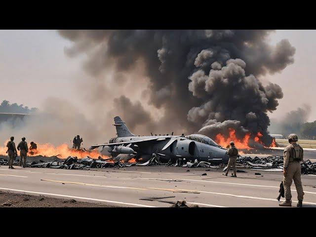 Today! 40 British AV-8B Harrier fighter jets were hit by Russian missiles in the skies over Ukraine