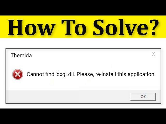 Fix PUBG Cannot Find dxgi.dll || Please re-install this application Error || fix Dxgi.dll Error PUBG