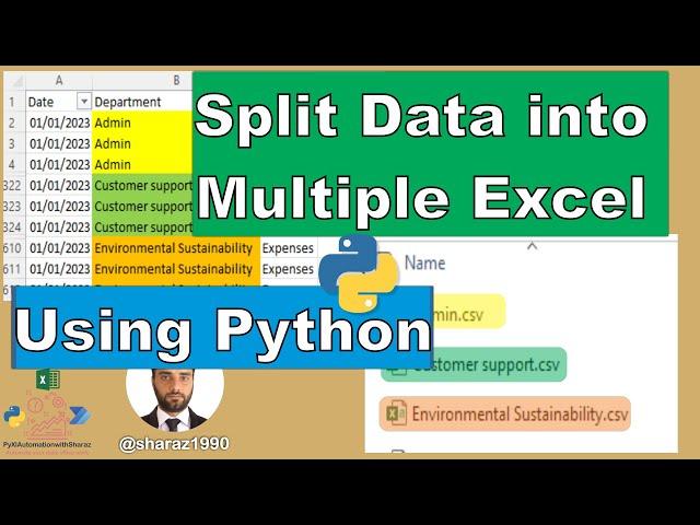 Split Data into Multiple Excel Files Using Python and ChatGPT (No Coders) @worksmartwithsharaz