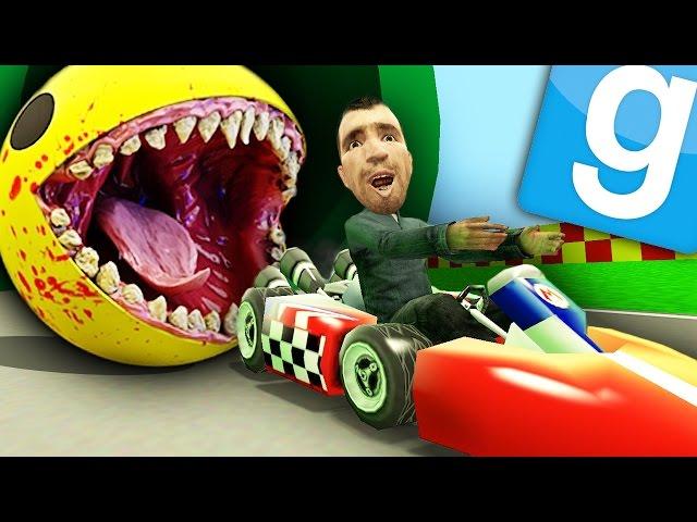 KILLER PACMAN ESCAPE?! | Gmod MARIO KART vs PACMAN