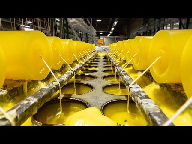 Mass Production Process of Candle. A day in a Candle Factory.