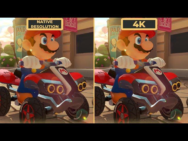 Mario Kart 8 Deluxe Native Resolution vs 4K Resolution RX 6700 XT