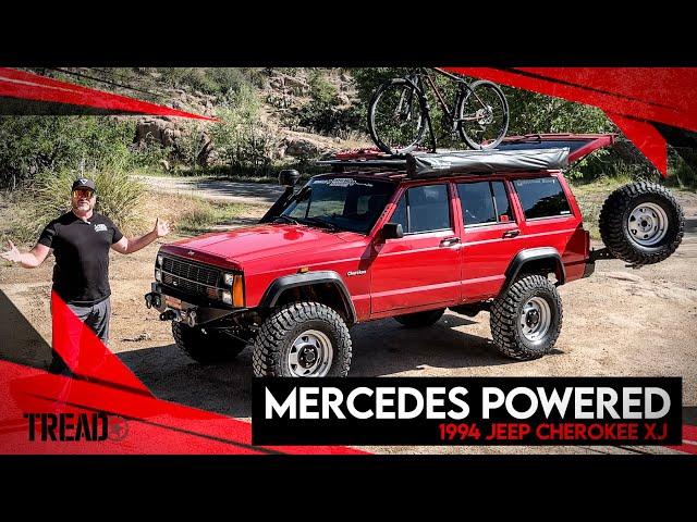 He repowered this Jeep with a Mercedes engine and added a kitchen!