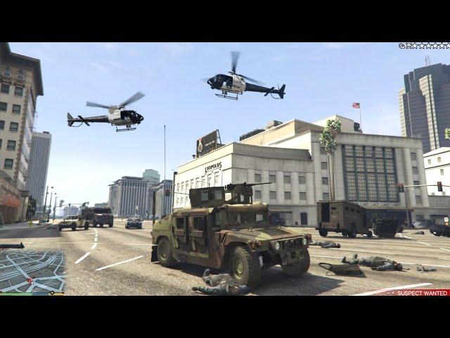 Military Armored Off-Road Vehicle Rampage | GTA 5 | Six Star Escape