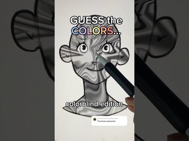 GUESS The RANDOM Colors For My Drawing..(Colorblind Edition) #shorts #drawing #artchallenge #art