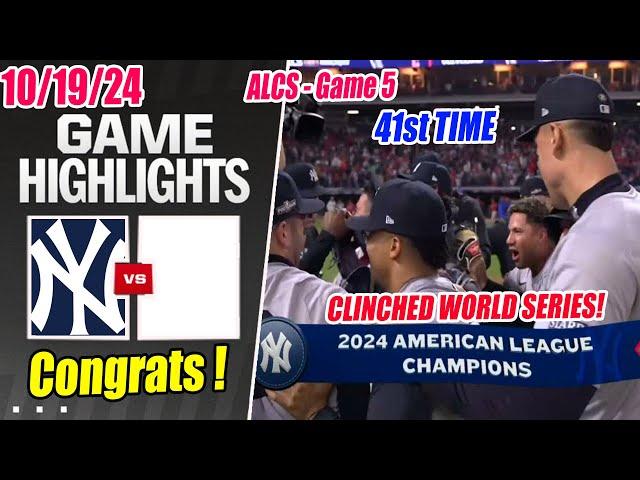 New York Yankees vs Cleveland Guardians [ALCS YANKEES CHAMPS] FULL GAME 5 | MLB Playoffs 2024