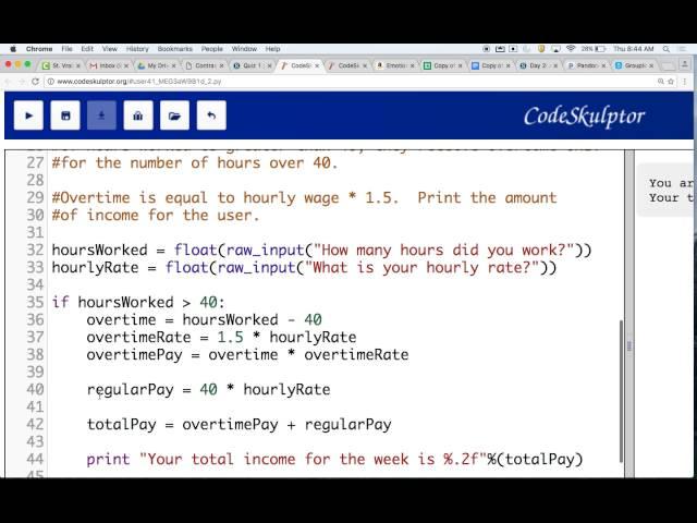 Python Project Tax Brackets