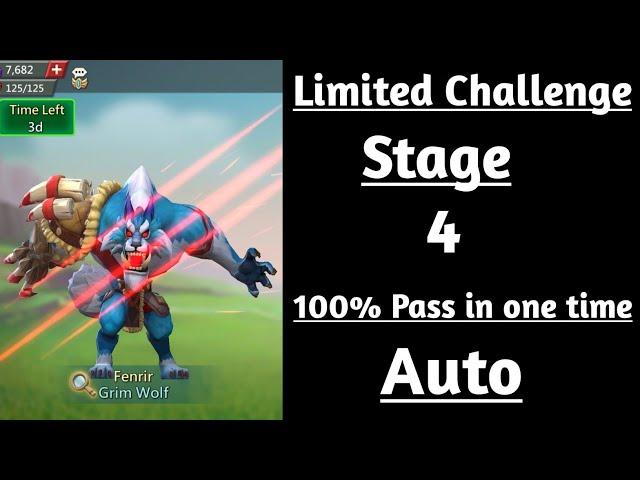 Lords mobile limited challenge bloodlust stage 4 auto|Grim Wolf limited challenge stage 4 auto