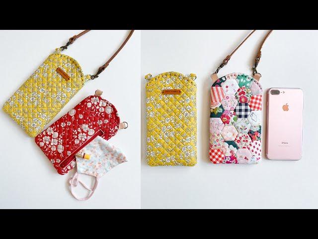 How to sew Slim Phone Crossbody Bag | Smart Phone Case | Invisible Zipper Pocket