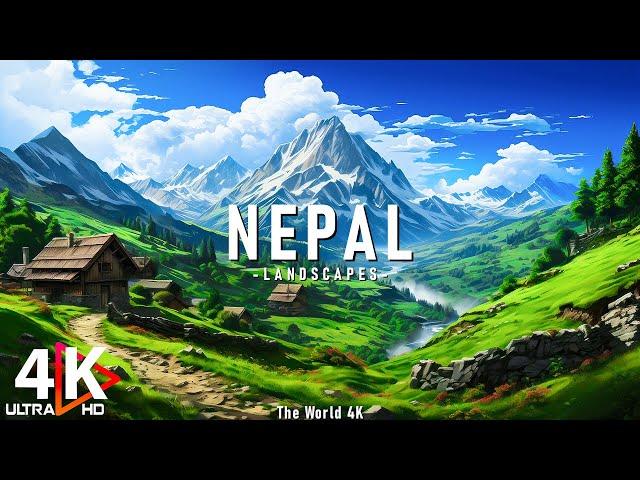 Nepal 4K - Relaxing Music With Beautiful Natural Landscape - Amazing Nature