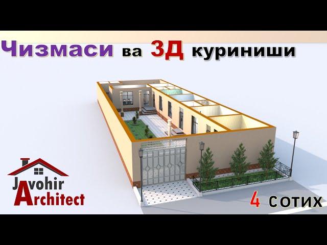 CHIROYLI va IXCHAM uy loyihasi (4 sotix)