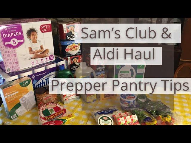 *FREEBIE* | Sam’s Club & Aldi Haul | Prepper Pantry Ideas | Tips to Have Stocked Pantry