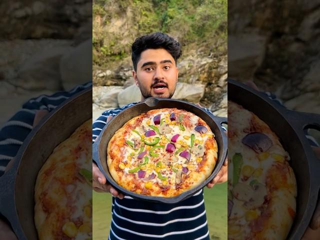 Making pizza in jungle || Jungle cooking