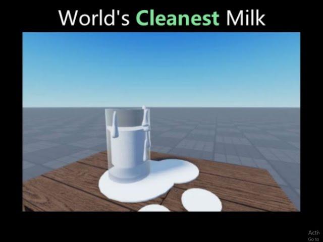 Roblox World's Cleanest Milk.