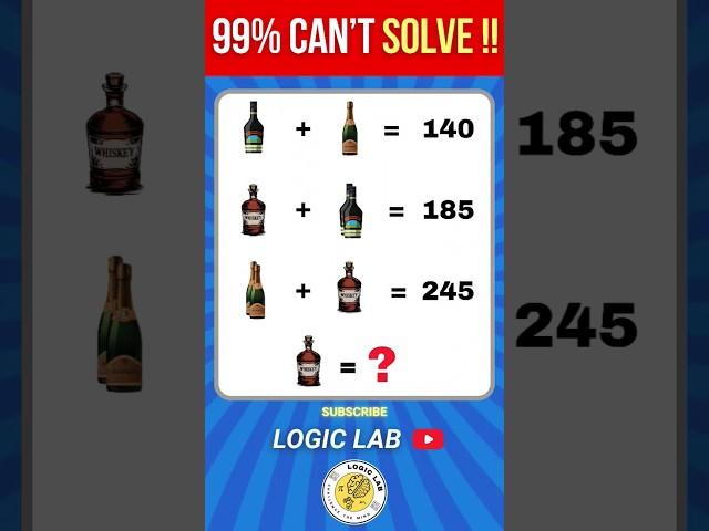 Only Geniuses Can Solve This Bottle Puzzle!  Can You? #shorts