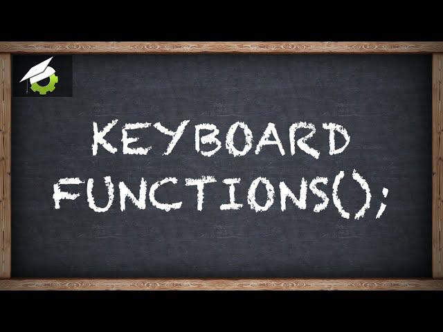 Functions - GameMaker: Studio - Keyboard Functions