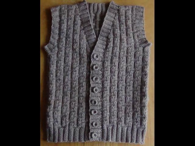 Vest knitting for men