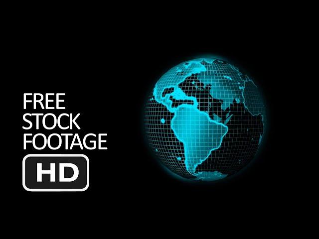 Free Stock Footage - Hologram Earth Spinning