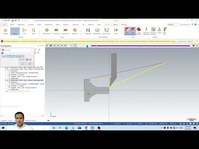 (   Mastercam 2022   Lathe )        CAD & CAM       Tutorial   (1)