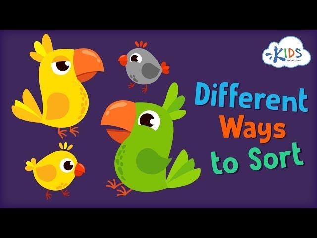 Sort the Same Group Two Different Ways | Preschool and Kindergarten | Kids Academy