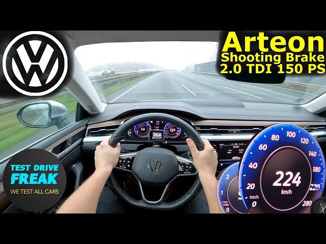 2024 VW Arteon 2.0 TDI Shooting Brake 150 PS  Top Speed POV + Fuel Consumption Test