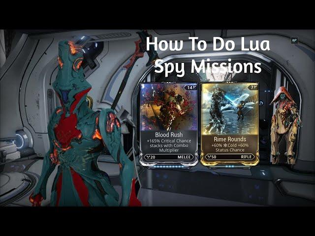 How to do Lua Spy missions in Warframe (Bloodrush, Rime Rounds, Ivara parts) PS4, XB1, PC, Switch