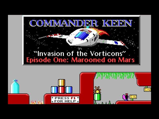 Let's Play Commander Keen - Episode 1 - Level 1 (MS-DOS 1990)