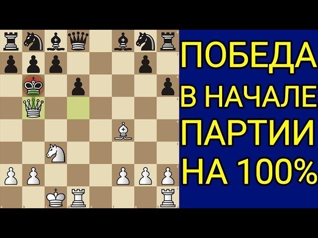 Сумасшедший ход. Эту ЛОВУШКУ нужно знать. Самый опасный вариант дебюта. Шахматы ловушки