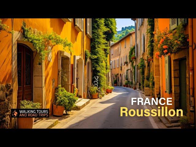 Roussillon France  Beautiful French Village Tour  Most Charming Villages in France  4k video